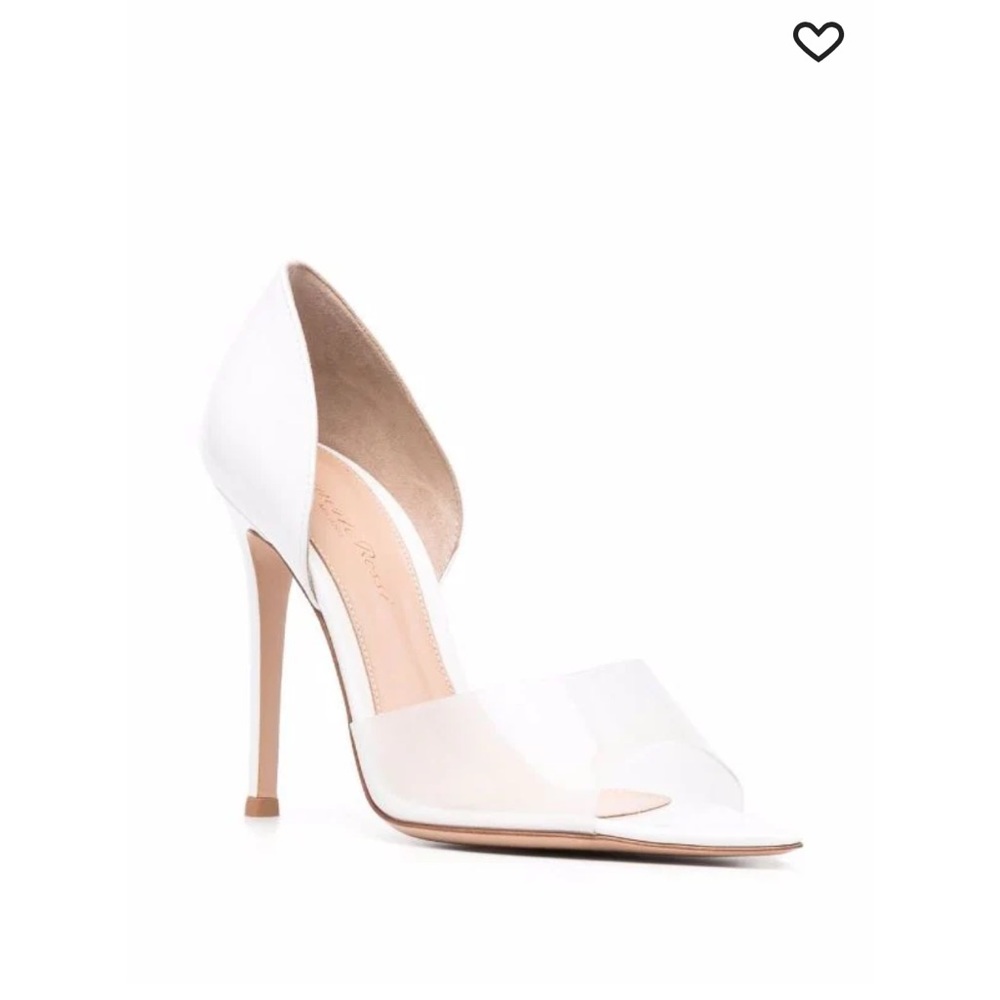 Gianvito Rossi glass white Bree heels size 37